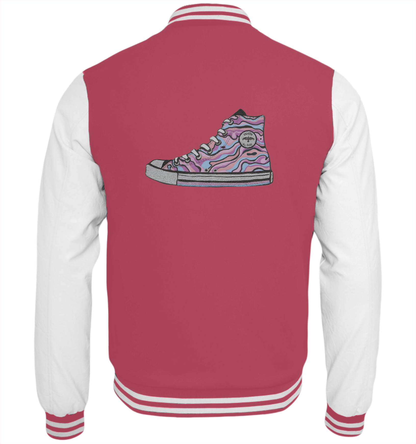 Hot Pink-White-Back