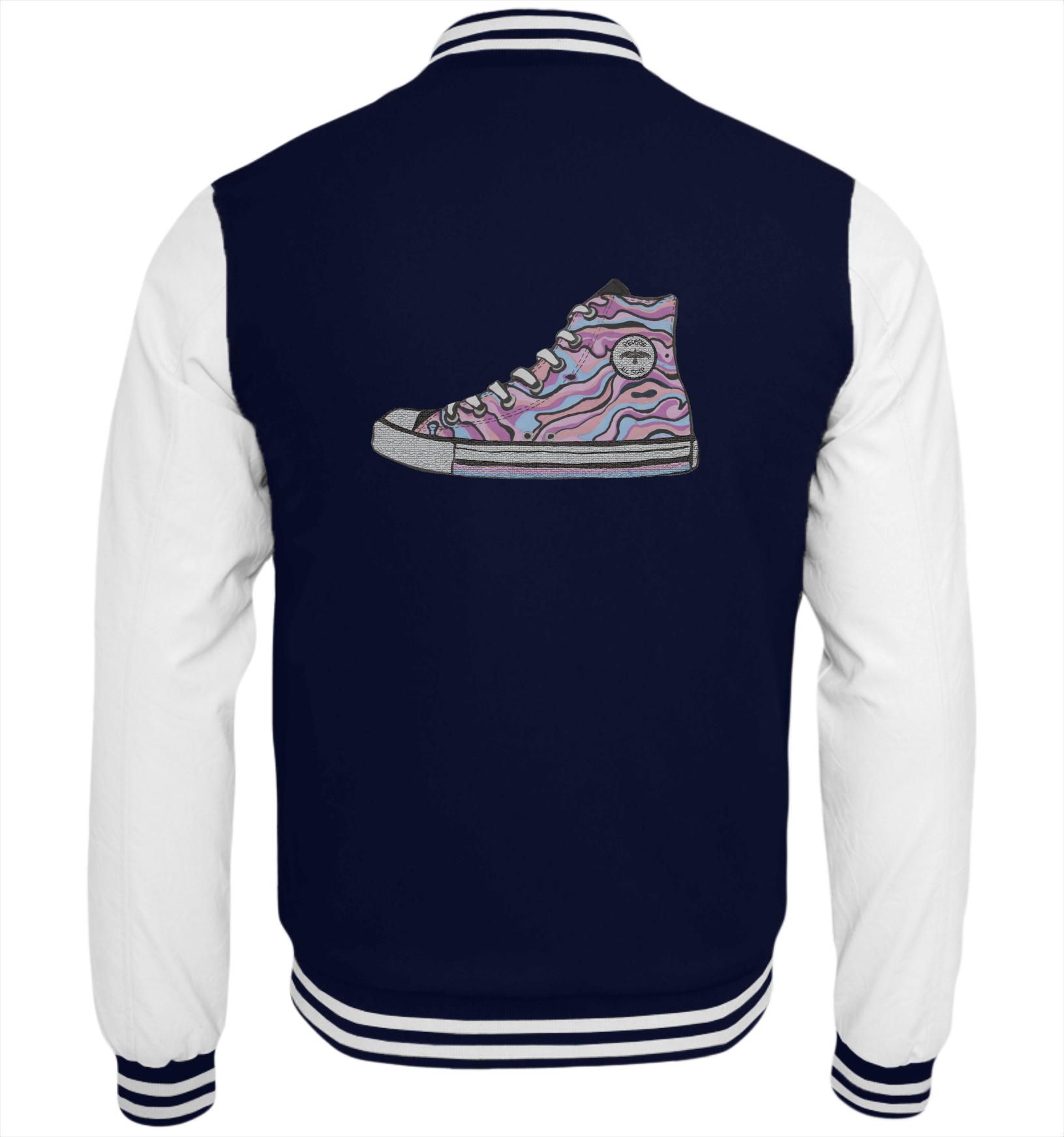 Oxford Navy-White-Back