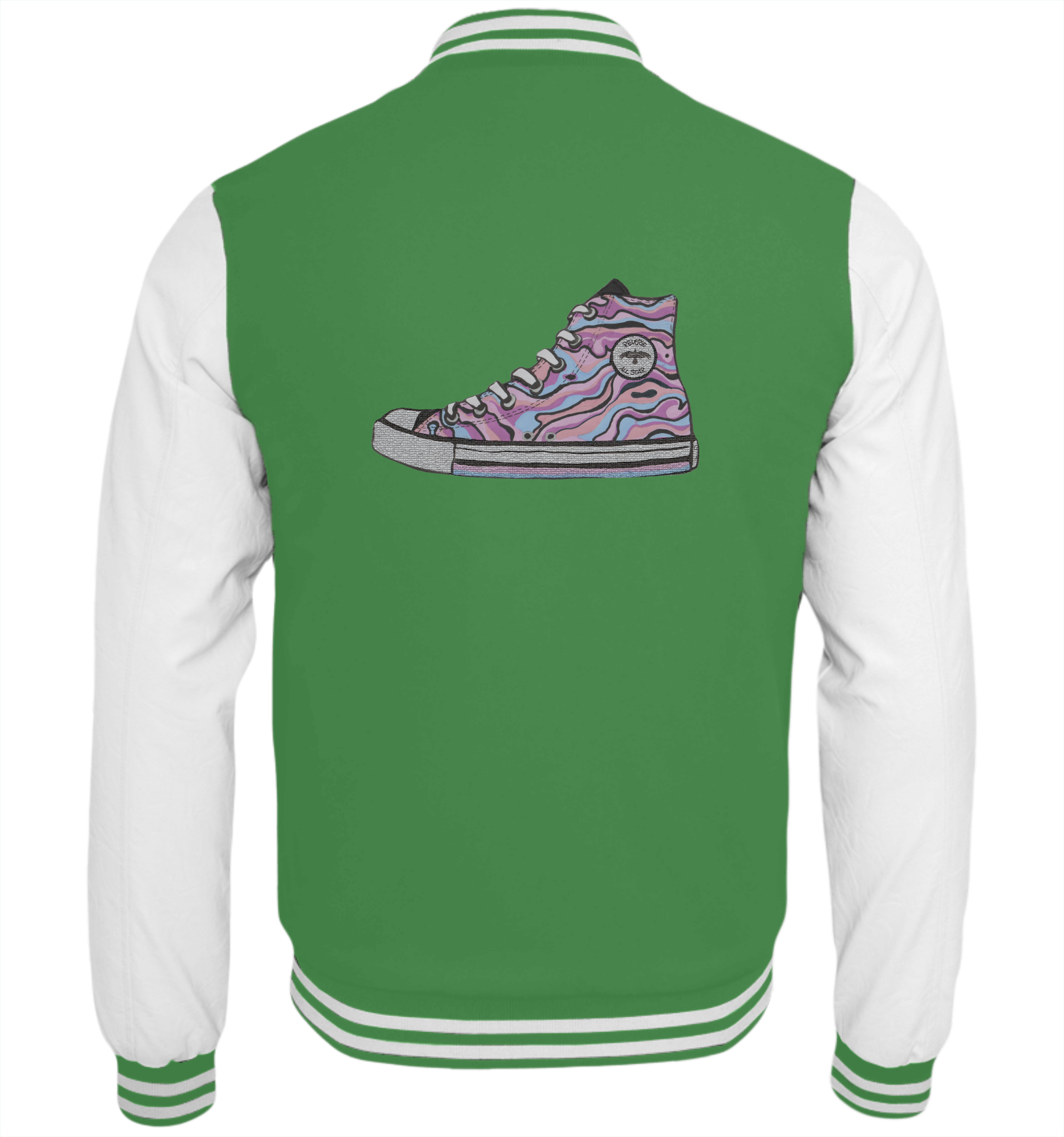 Kelly Green-White-Back
